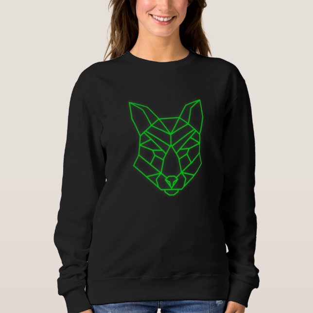 Polygon Triangle Fox Collector Cool Graphic Africa Sweatshirt (Vorderseite)