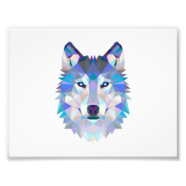 Polygonal geometric wolf head fotodruck (Vorne)