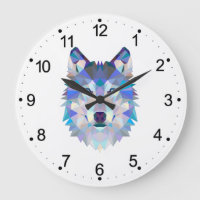 Polygonal geometric wolf head