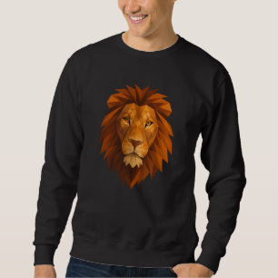 Polygonal Lion Head - Geometrischer Power-Design f Sweatshirt