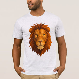 Polygonal Lion Head - Geometrischer Power-Design f T-Shirt