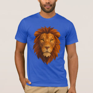 Polygonal Lion Head - Geometrischer Power-Design f T-Shirt