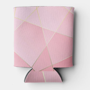 Polygonal Luxus: Golden-Pink Vintages Design. Dosenkühler