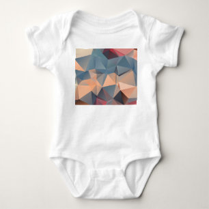 Polygonal Mosaik: kreative geometrische Eleganz. Baby Strampler