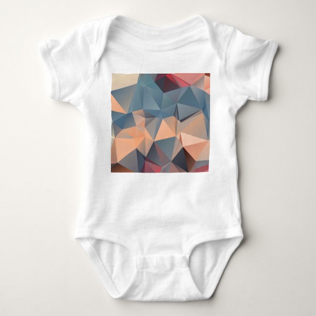 Polygonal Mosaik: kreative geometrische Eleganz. Baby Strampler (Vorderseite)