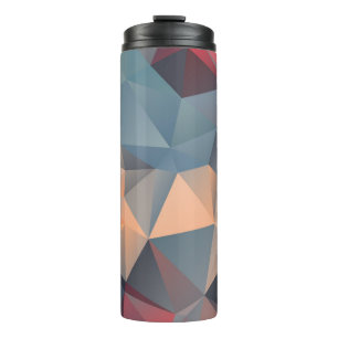 Polygonal Mosaik: kreative geometrische Eleganz. Thermosbecher