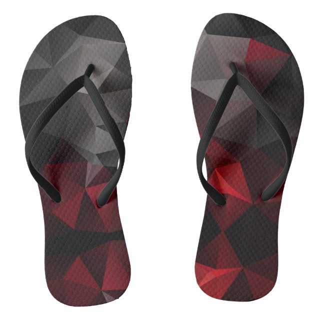 Polygonal , schwarz und rot flip flops (Fußbett)