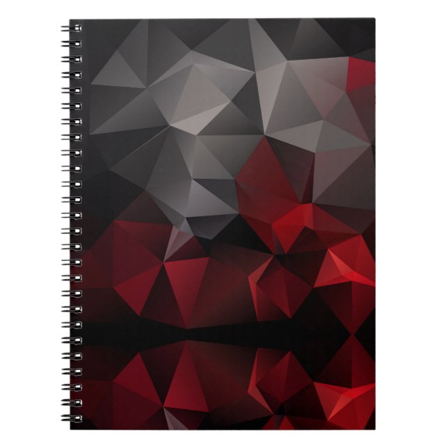 Polygonal , schwarz und rot notizblock (Vorderseite)