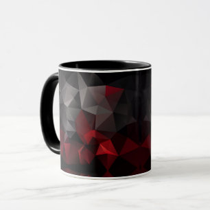 Polygonal , schwarz und rot tasse
