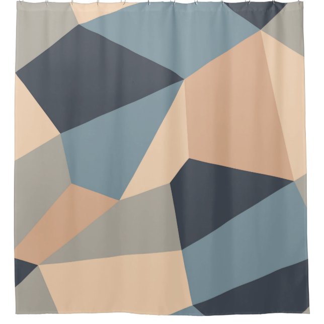 Polygonal variegated seamless pattern. multi-color duschvorhang (Vorderseite)