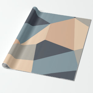 Polygonale, nahtlose Muster, mehrfarbig Geschenkpapier