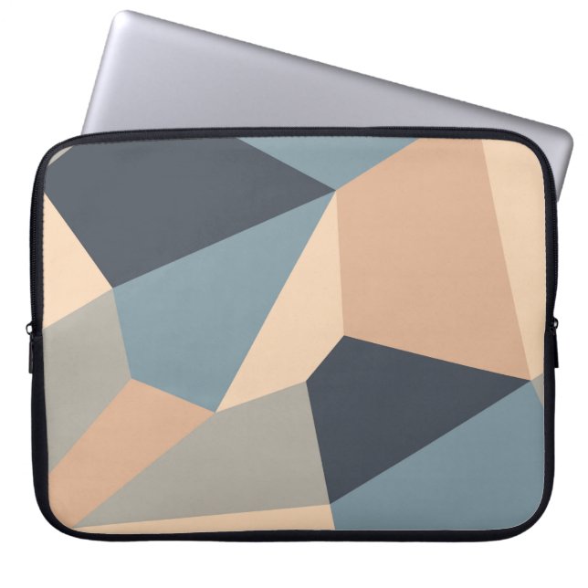 Polygonale, nahtlose Muster, mehrfarbig Laptopschutzhülle (Vorderseite)