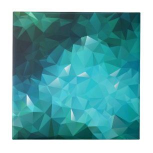 Polygonaler Aquamarine abstrakt Fliese