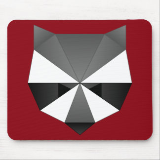 Polygonaler Waschbär Mousepad