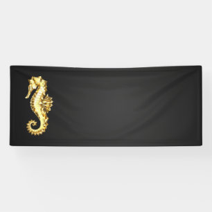 Polygonales Gold-Seepferd Banner