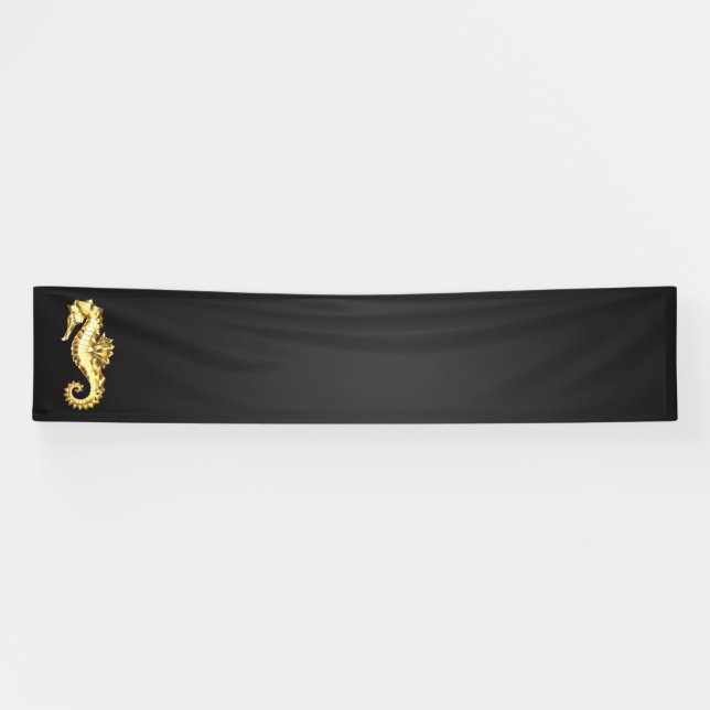 Polygonales Gold-Seepferd Banner (Horizontal)