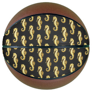 Polygonales Gold-Seepferd Basketball