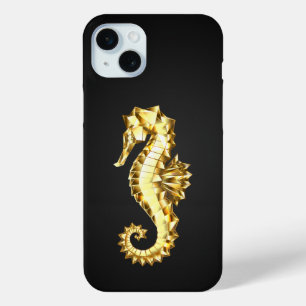 Polygonales Gold-Seepferd Case-Mate iPhone Hülle