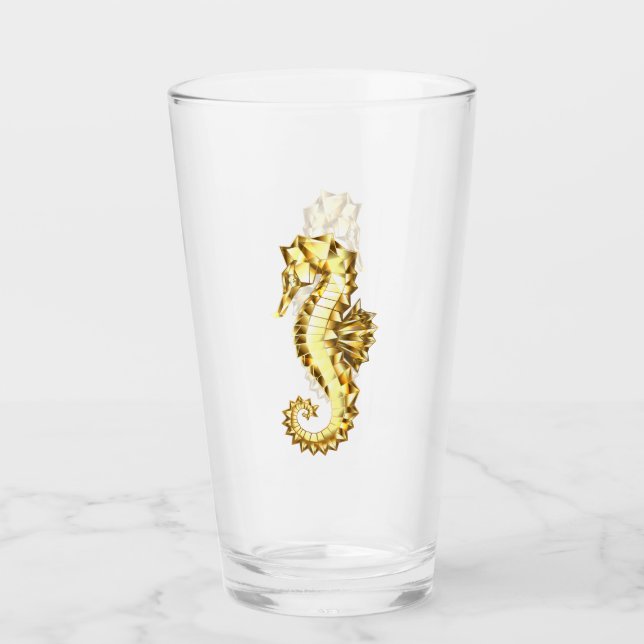 Polygonales Gold-Seepferd Glas (Vorderseite)