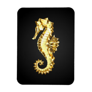Polygonales Gold-Seepferd Magnet