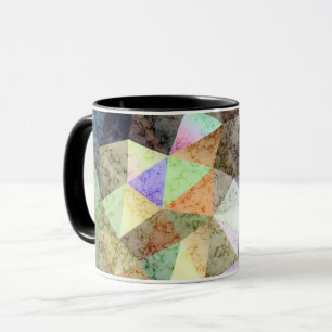 Polygonales Marmormuster Tasse