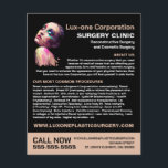 Polygondesign, plastischer Chirurg, plastische Ope Flyer<br><div class="desc">Polygonale Konstruktion,  plastischer Chirurg,  Flyer für die Werbung in Plastik-Operation durch den Visitenkartenladen.</div>