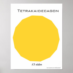 Polygonposter von Tetrakaidecagon Poster