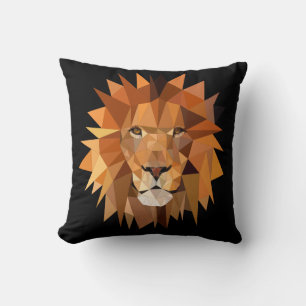 Polygons Lion Custom Kissen