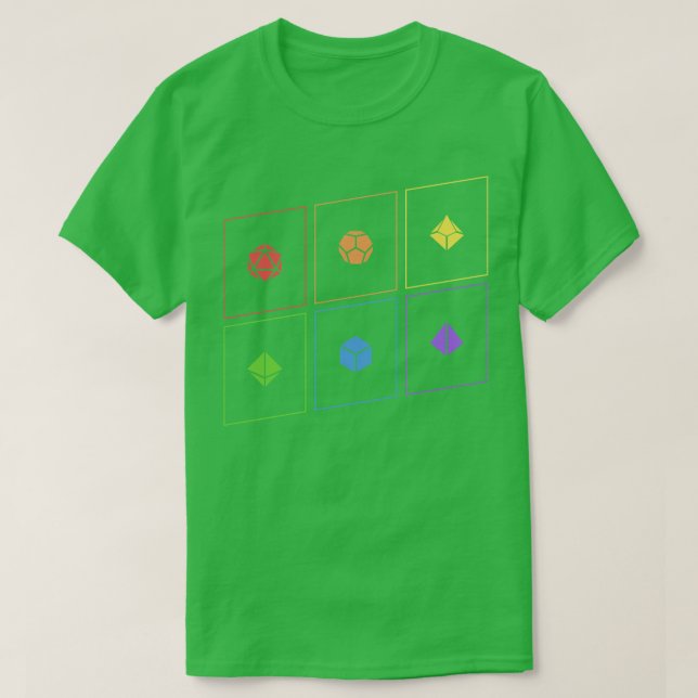Polyhedral D20 Dice Set Tabletop RPG T-Shirt (Design vorne)