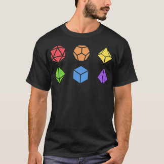 Polyhedral Dice Set LGBT Prix Tabletop RPG-Stand T-Shirt