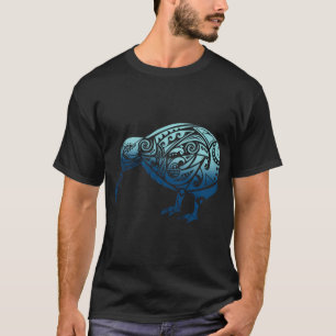 Polynesia Maori Kiwi Bird Ocean Blue Neuseeland T-Shirt