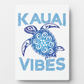 Polynesian Blue Tribal Sea Turtle Kauai Vibes Fotoplatte