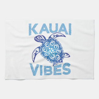 Polynesian Blue Tribal Sea Turtle Kauai Vibes Geschirrtuch