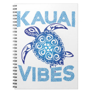 Polynesian Blue Tribal Sea Turtle Kauai Vibes Notizblock