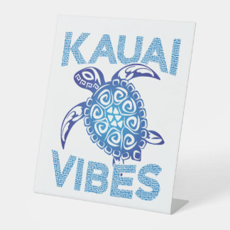 Polynesian Blue Tribal Sea Turtle Kauai Vibes Sockelschild