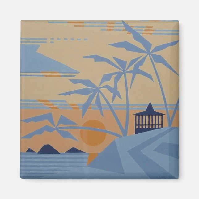 POLYNESIAN SUNSET-Magnet Magnet (Vorne)