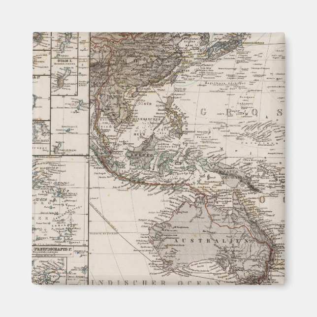 Polynesien-Karte Magnet (Vorne)