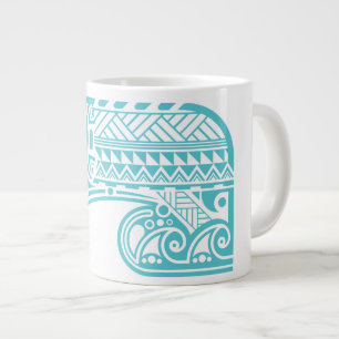 Polynesier/Tiki/Stammes- Brandungs-Wellen-Tasse Jumbo-Tasse