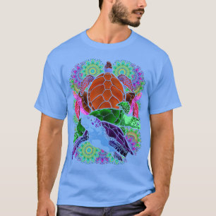 Polynesisch Tattoo Turtles Hawaiian Mandala Lover  T-Shirt