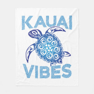 Polynesische blaue Stammes-Seeschildkröte Kauai Vi Fleecedecke