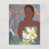 Polynesische Frau und Tiki von Arman Manookian, 19