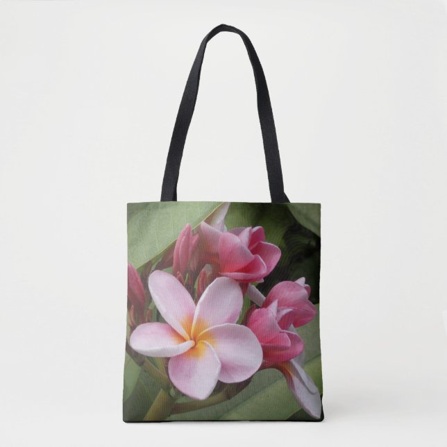Polynesische Plumeria-Taschen-Tasche (Vorderseite)