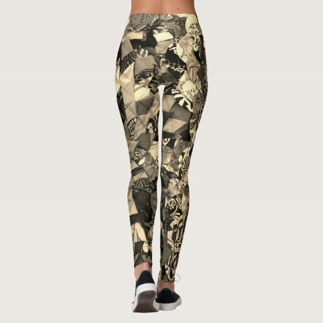 POLYNESISCHE SEPIA-PATTER LEGGINGS (Rückseite)