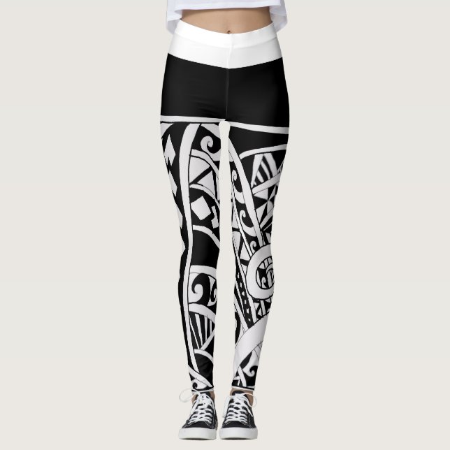 Polynesische Stammes-Leggings Leggings (Vorderseite)