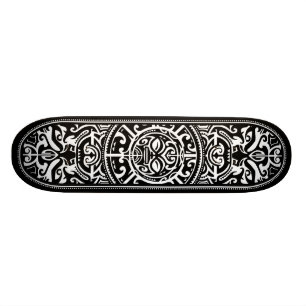 Polynesische Stammesgesichtsholzmaserung Skateboard