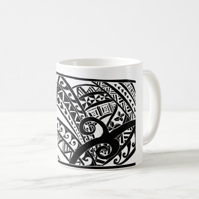 Polynesische Tasse (VorderseiteRechts)