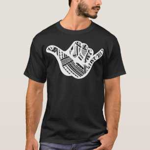 Polynesische Tattoo-Shaka-Stammesdruck-Pullover T-Shirt