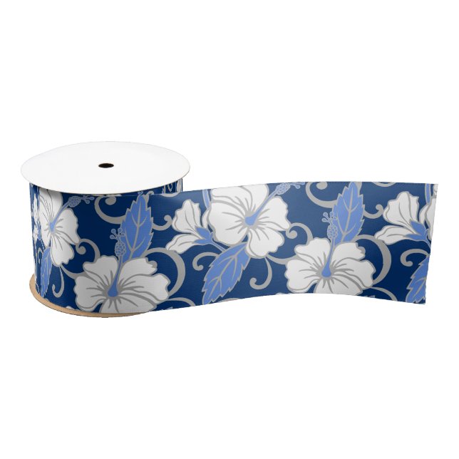 POLYNESISCHE TRAUME (BLAU) SATINBAND (Spule)