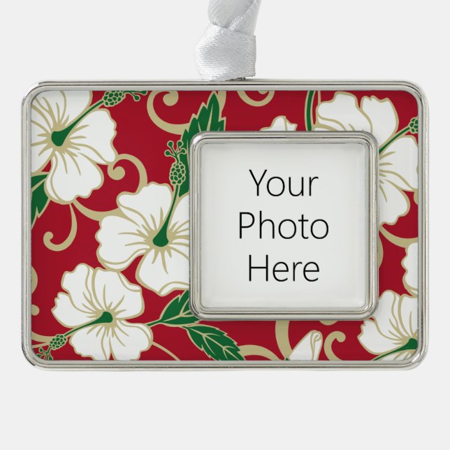 POLYNESISCHE TRAUME (CHRISTMAS) Rahmen-Ornament SILBER (Vorderseite)