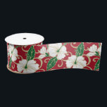 POLYNESISCHE TRAUME (CHRISTMAS) SATINBAND<br><div class="desc">Polynesisches Traummuster zu Weihnachten. Copyright von Kelly Hironaka,  Nr. 3 Design</div>